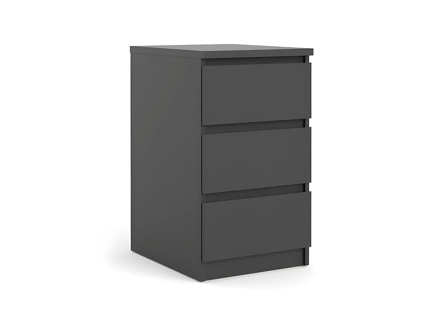 Nada Commode basse et étroite à 3 tiroirs, noir mat.