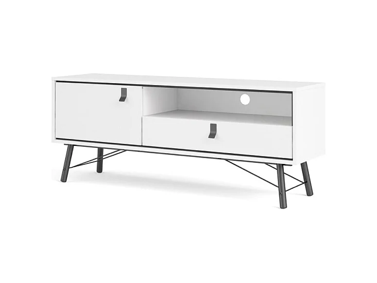 Rye TV-meubel 1 deur, 1 lade mat wit.