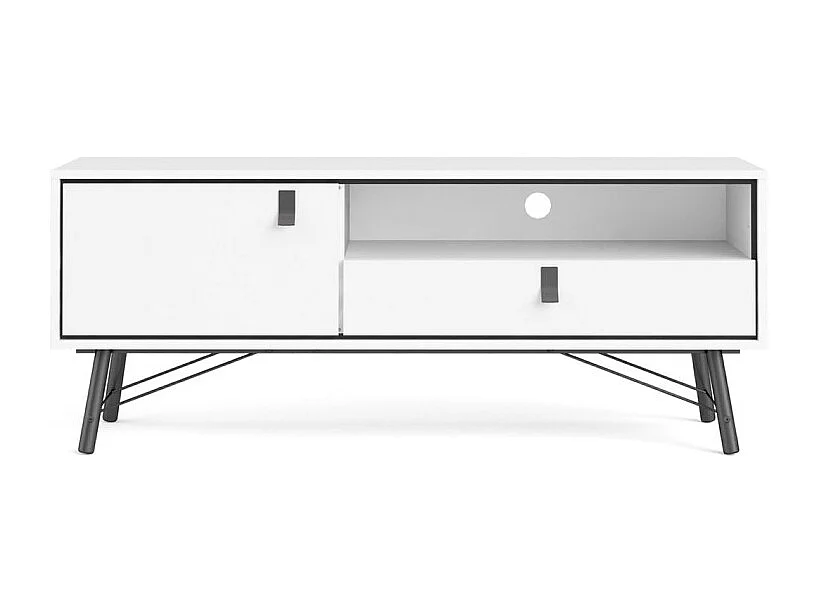 Rye TV-meubel 1 deur, 1 lade mat wit.