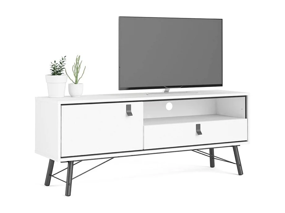 Rye TV-meubel 1 deur, 1 lade mat wit.