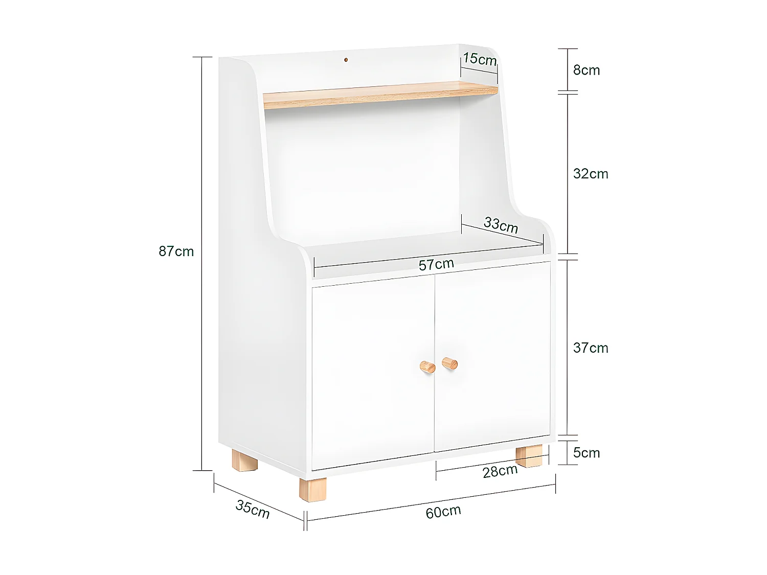 SoBuy KMB84-W Meuble de Rangement pour Chambre d'Enfant, Étagère de Rangement pour Jouets et Livres