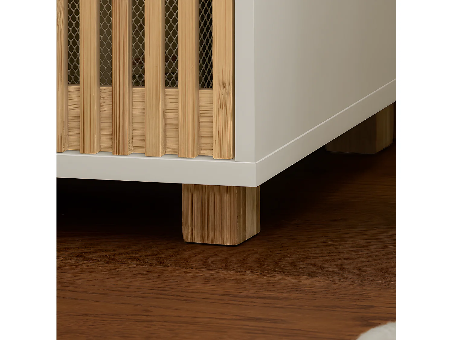 SoBuy BZR127-W Meuble Colonne Armoire de Salle de Bain Étagère Étroite Meuble de Rangement Salle de Bain avec 2 Portes, 1 Compartiment