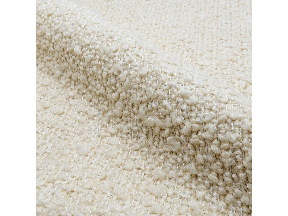 Set di 2 sedie in tessuto bouclé bianco sporco - Rona