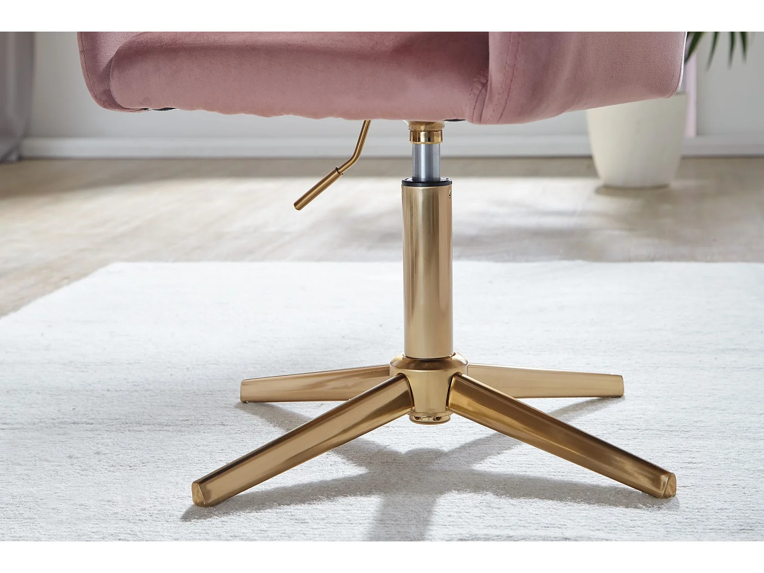 Chaise de Bureau Design Velours Pivotante Confortable - Style Art Déco - Charge 120 kg