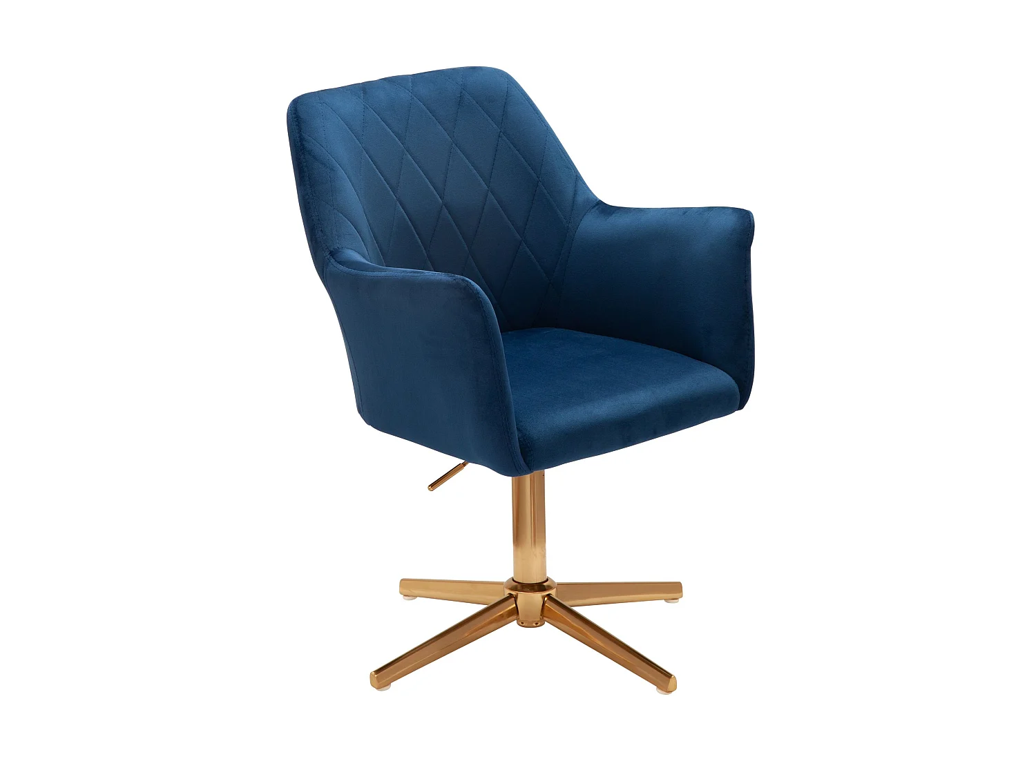 Chaise de Bureau Design Velours Pivotante avec Accoudoirs - Style Art Déco
