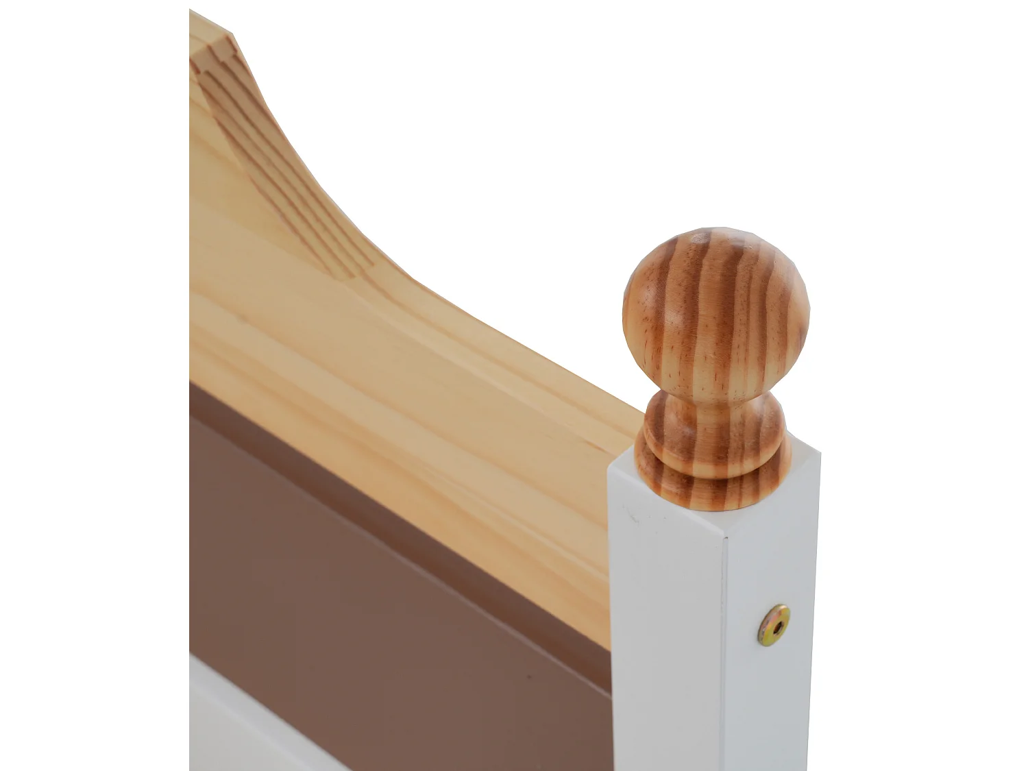 Lit simple 140x200cm cadre en bois - Marron