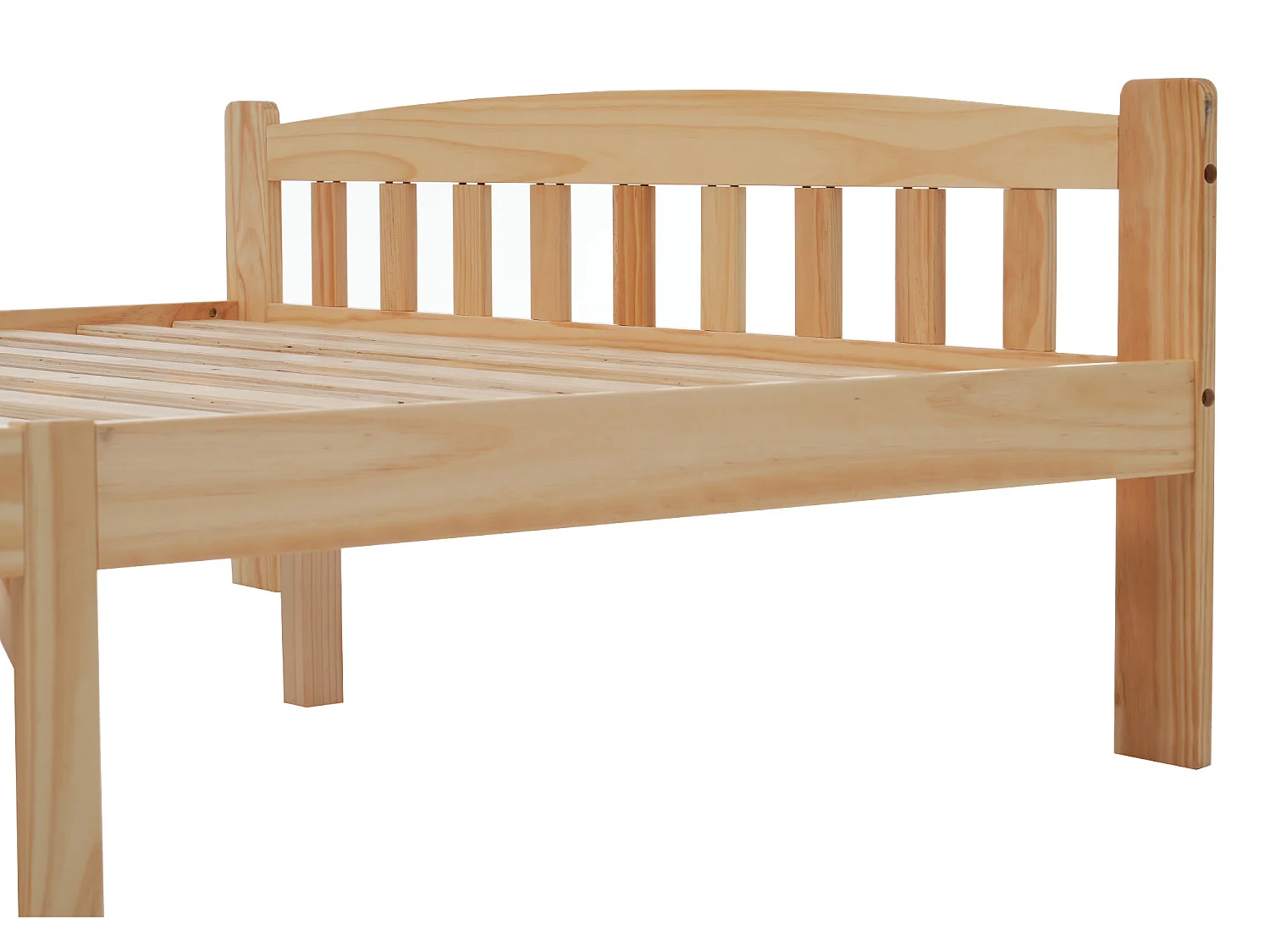 Eenpersoonsbed 140x200cm houten frame - Naturel