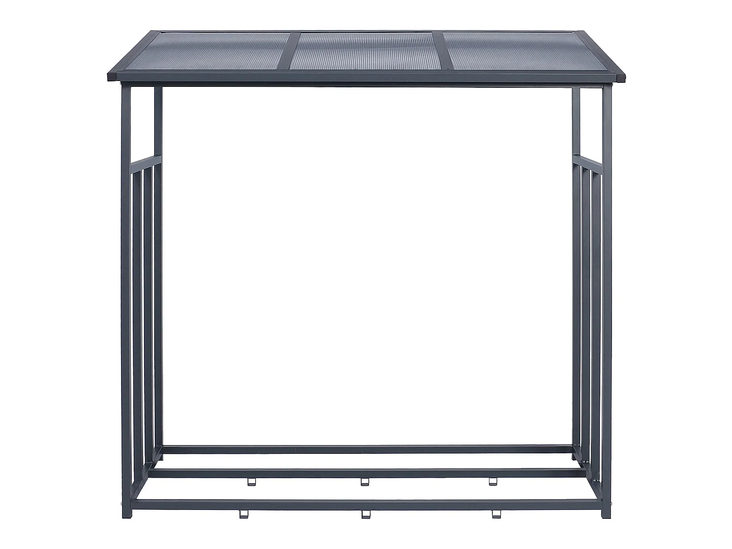 Scaffale portalegna da ardere deposito 185x185x70cm legnaia capannone in metallo