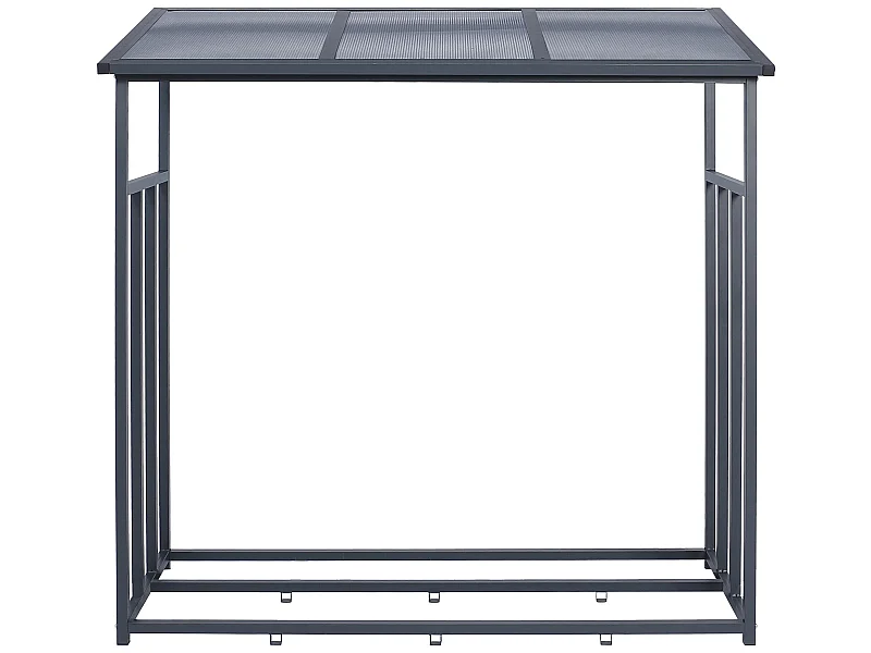 Abri bûche bois de chauffage étagère stockage bois de cheminée 185x185x70 cm