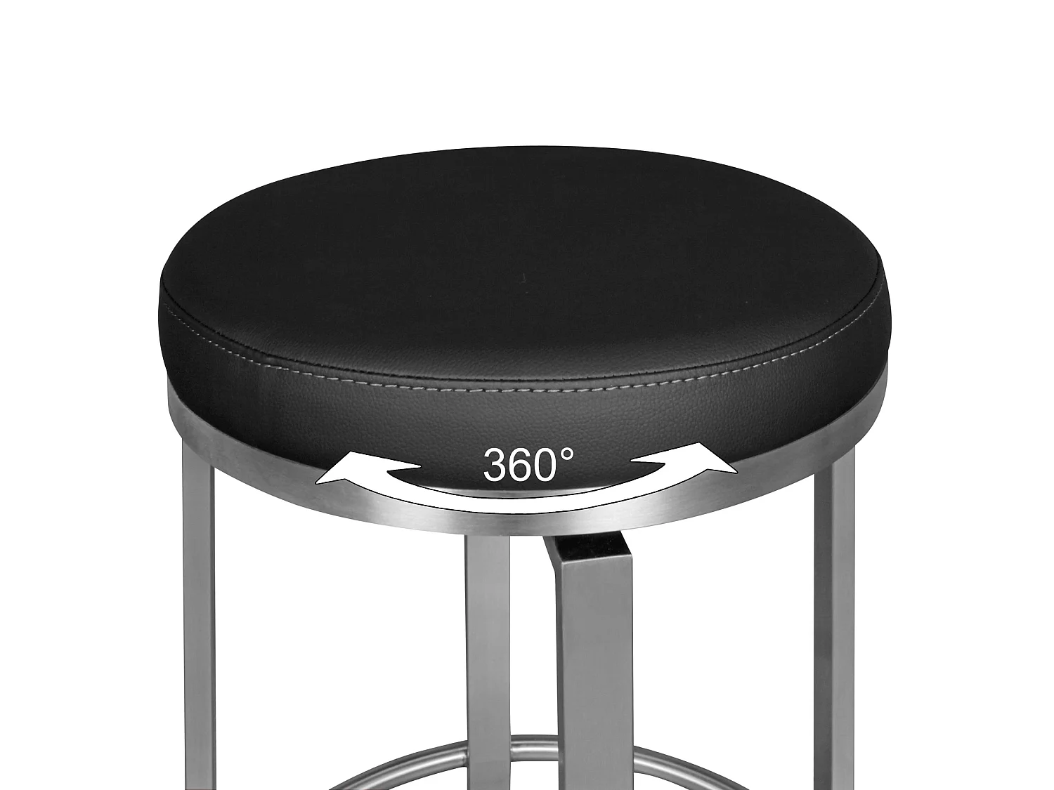 Tabouret de Bar Tournant 76 cm Chaise de Bar Tabouret Bistro Métal Acier