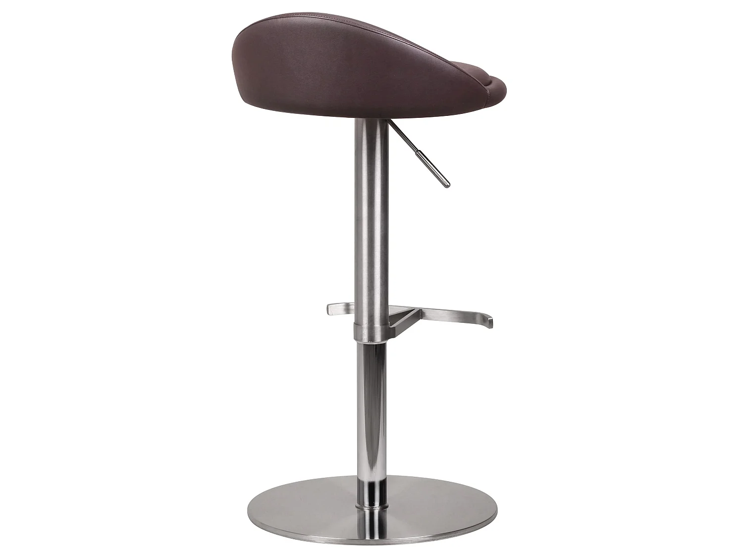 Sgabello da bar Finta pelle / Acciaio Sedie da pranzo Cucina Imbottito