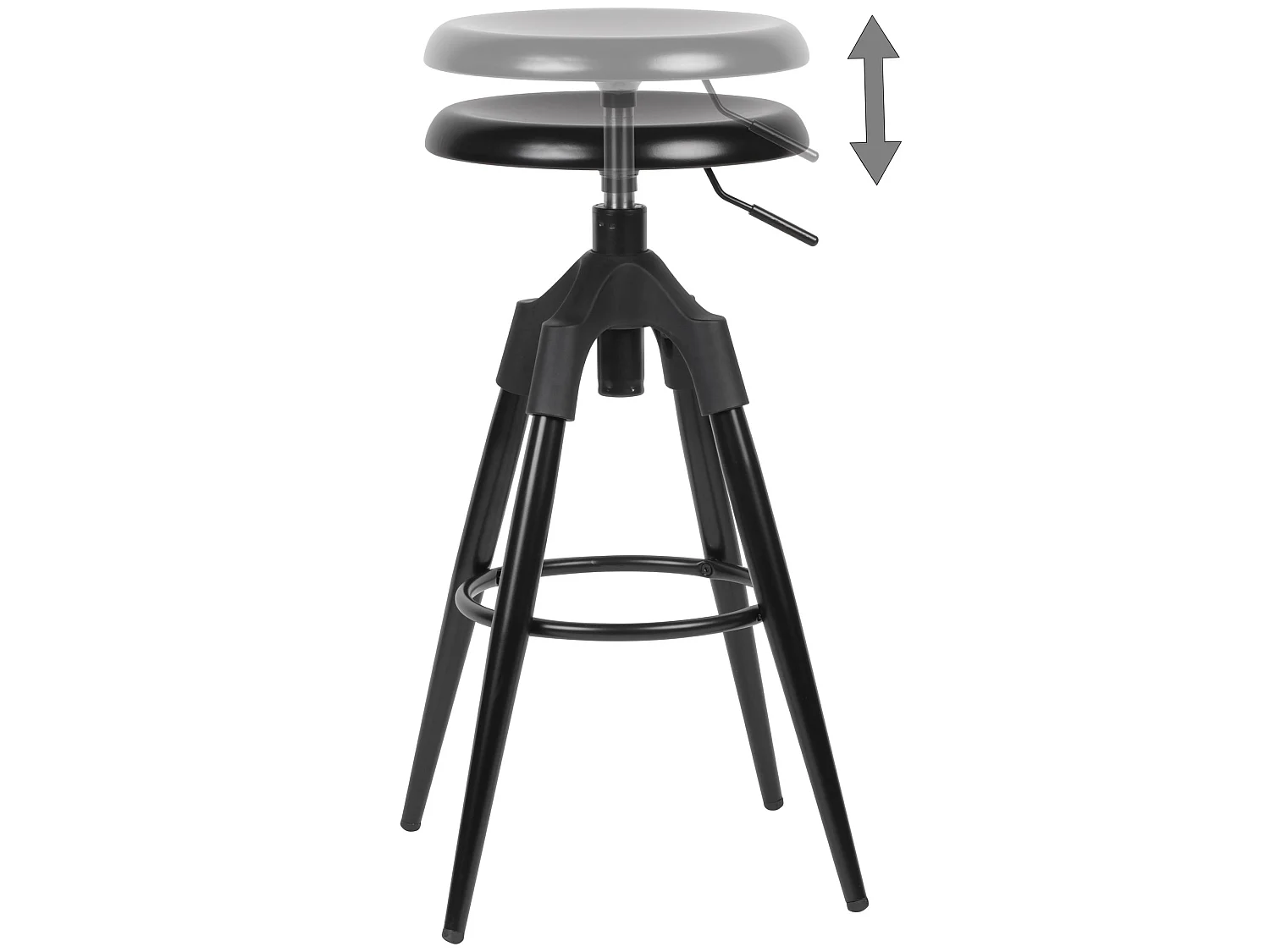 sgabello da bar in metallo 72-80cm sgabello da bar regolabile in altezza sedia moderna