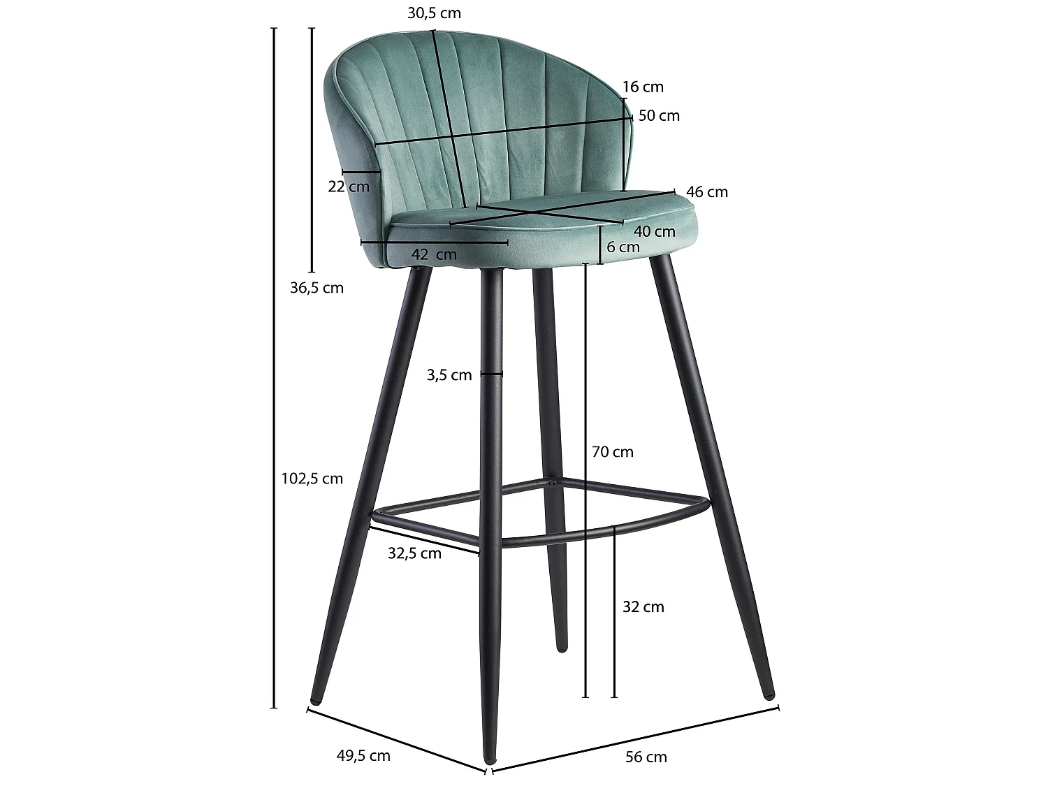 Sgabello da Bar Velluto Metallo Regolabile Sgabello da Cucina Tessuto