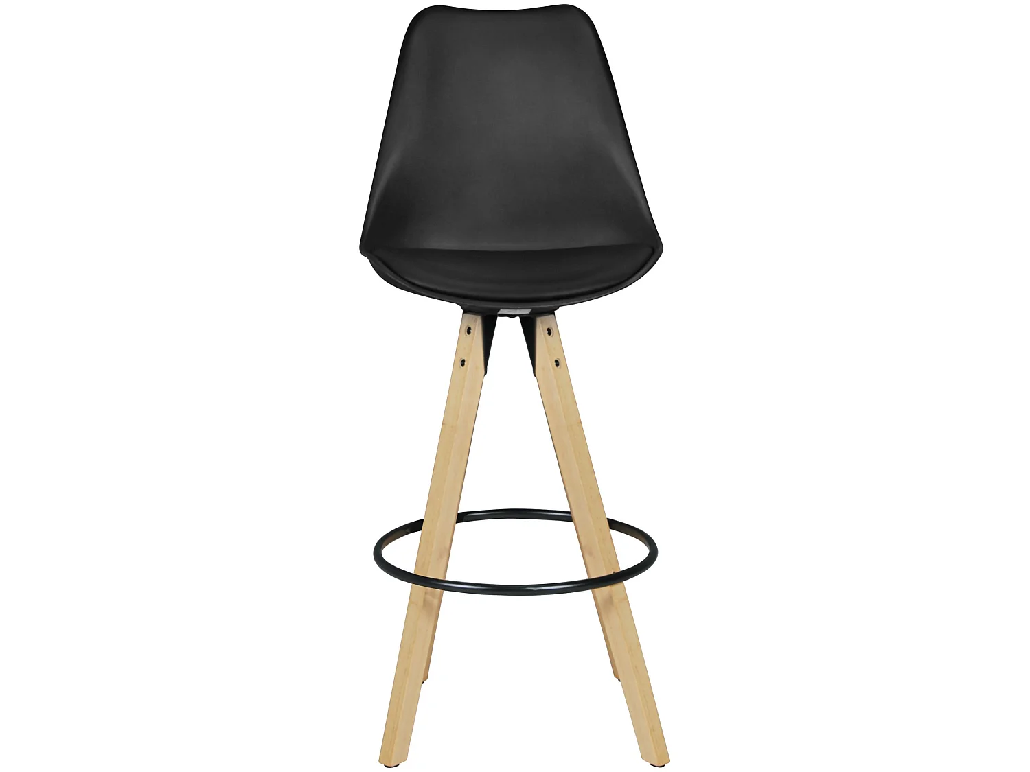 Ensemble de 2 tabourets de bar bois rétro tissu design avec tabourets arrière