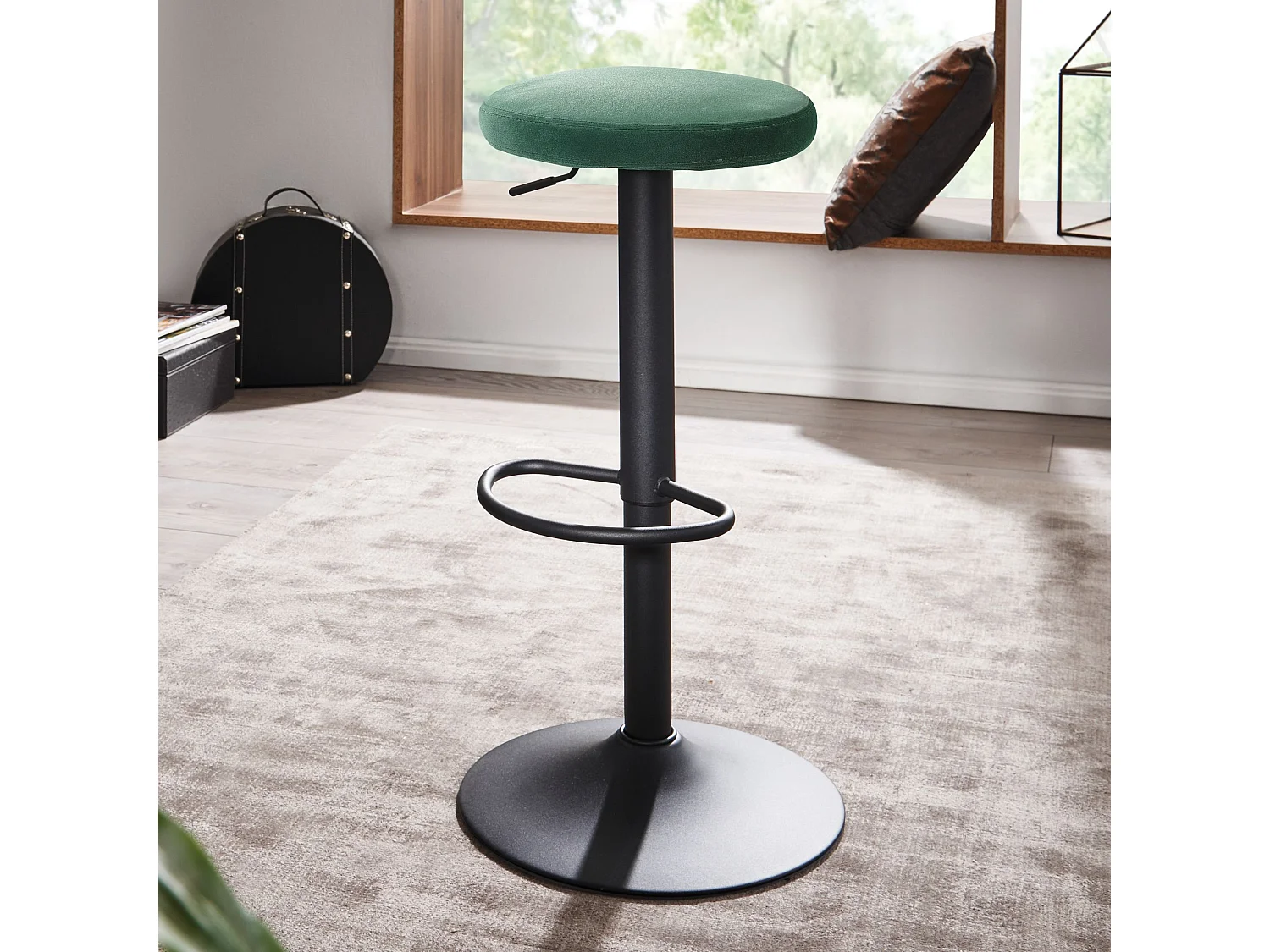 sgabello da bar sgabello in velluto sgabello da bistrot design tessuto / metallo 100 kg girevole