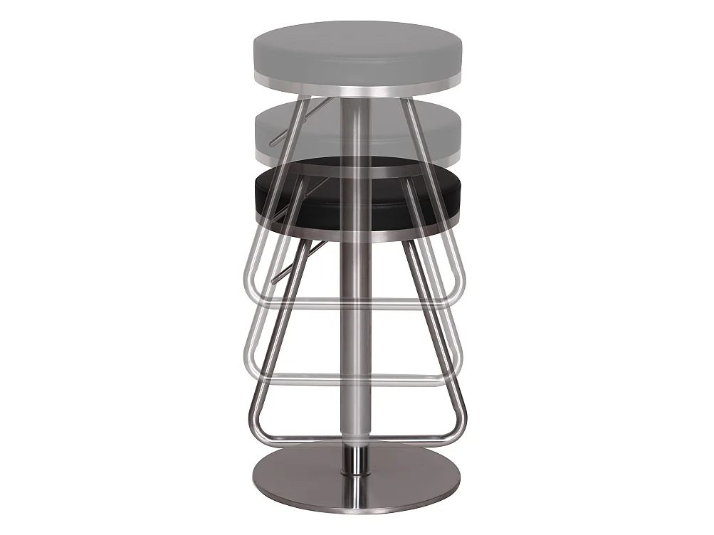 Tabouret de Bar Reglable 54 - 79 cm Chaise de Bar Tabouret Bistro Métal