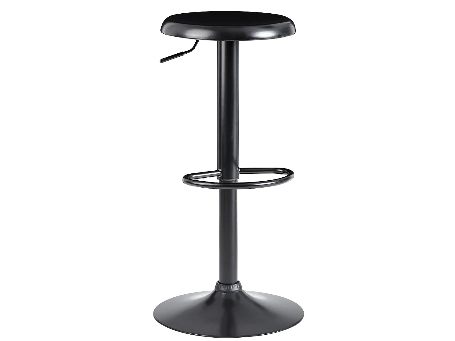 Tabouret de bar Tabouret noir Tabouret de bistrot en métal Tabouret de comptoir rond 100 kg