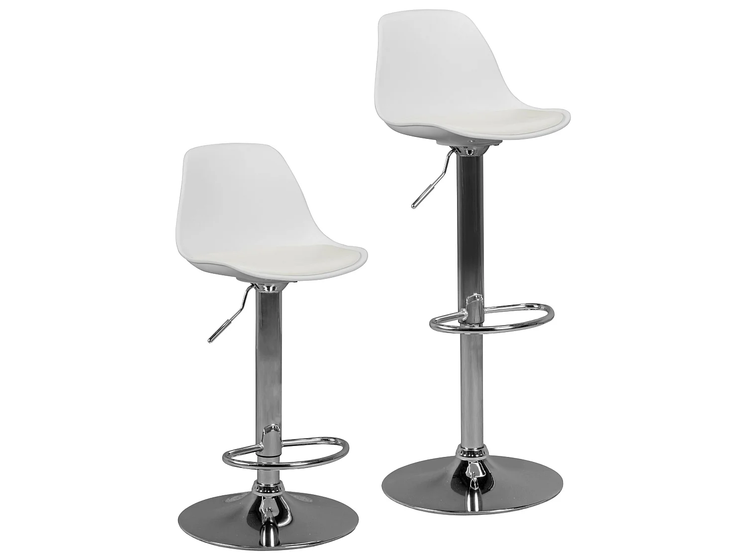 Tabouret de Bar Reglable Chaise de Bar Métal Tabouret Bistro Rembourrée