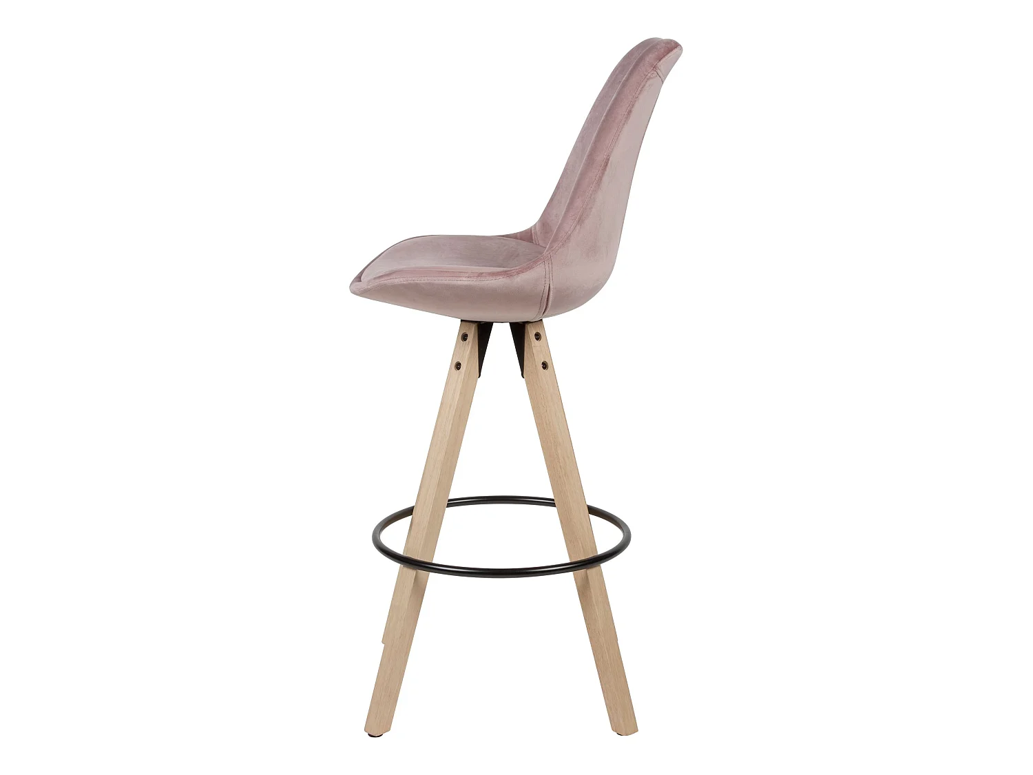set di 2 sgabelli da bar sedia alta in velluto / legno con schienale 77cm sedia da bar in tessuto