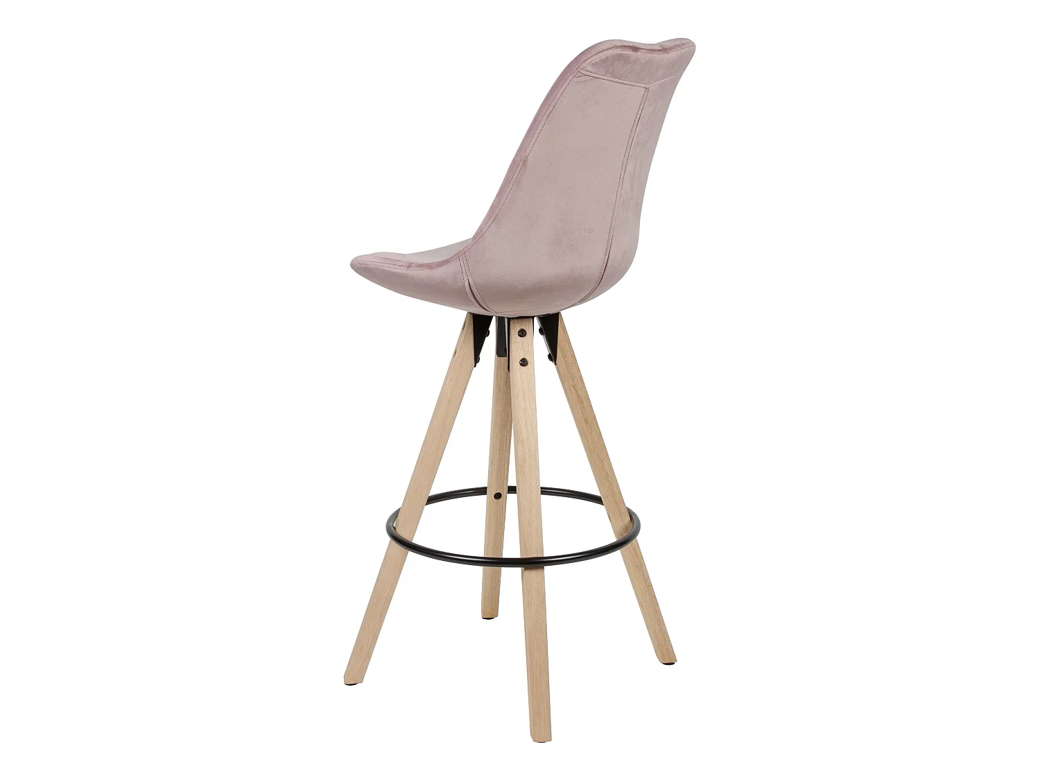 set di 2 sgabelli da bar sedia alta in velluto / legno con schienale 77cm sedia da bar in tessuto