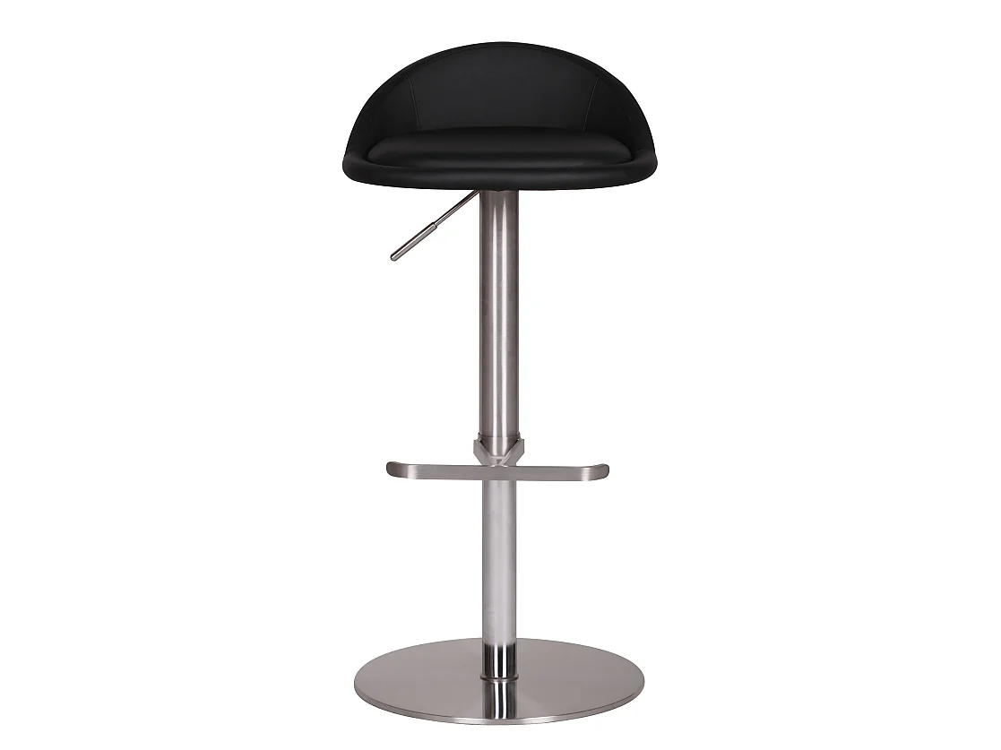 Sgabello da bar Finta pelle / Acciaio Sedie da pranzo Cucina Imbottito