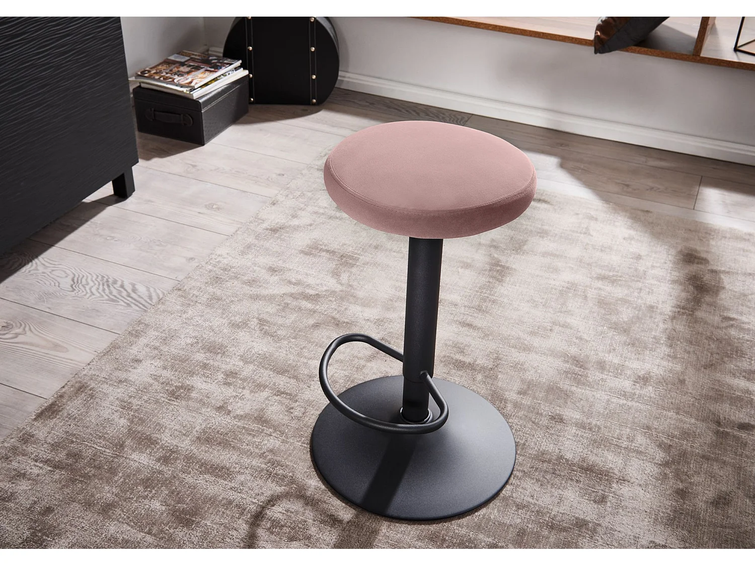 sgabello da bar sgabello in velluto sgabello da bistrot design tessuto / metallo 100 kg girevole