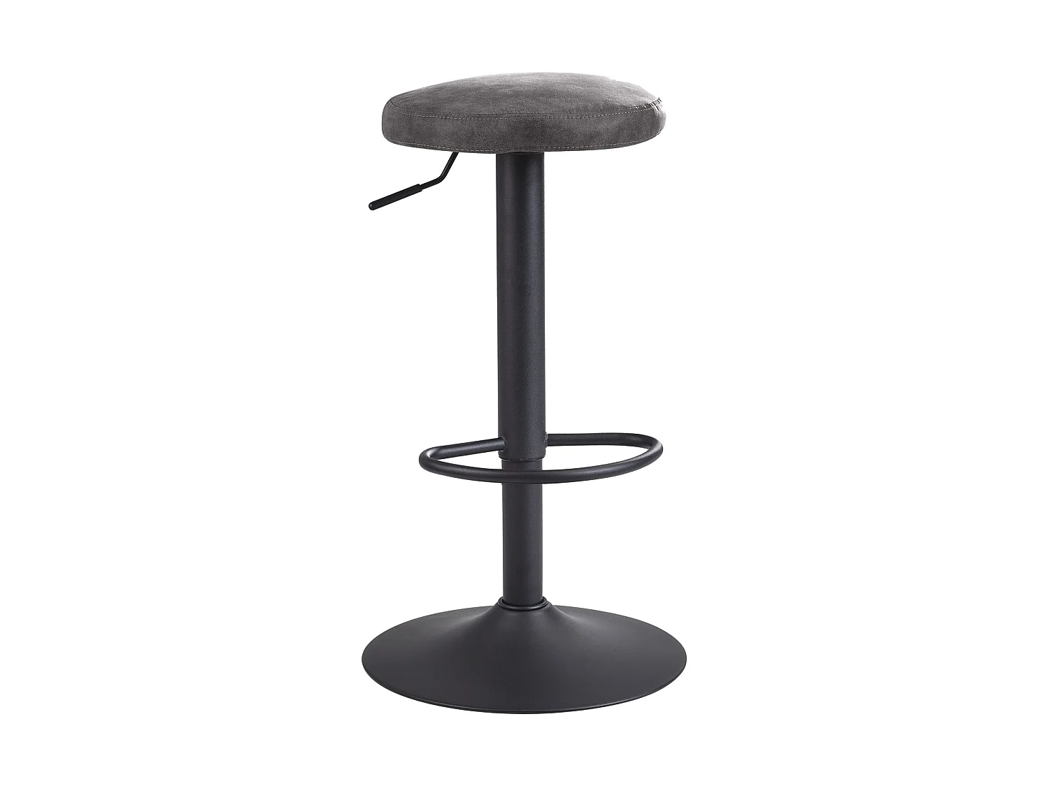 sgabello da bar sgabello effetto camoscio sgabello bistrot in tessuto / metallo 100 kg rotondo