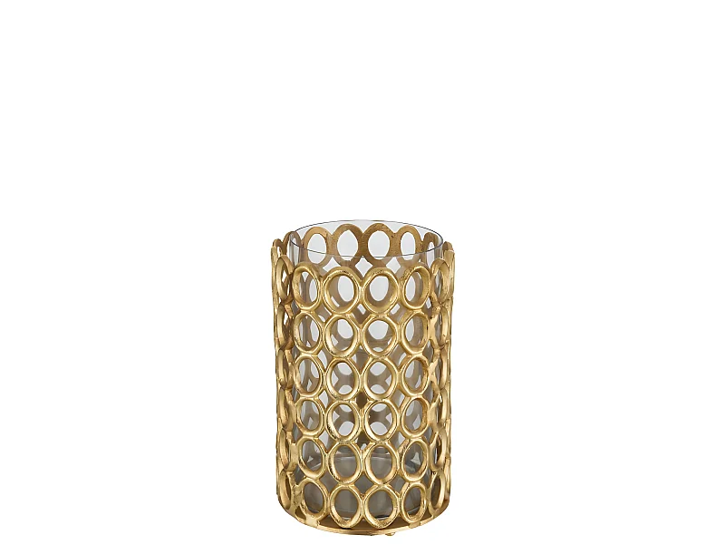 Portacandela cilindrico in alluminio 20x20x29 cm