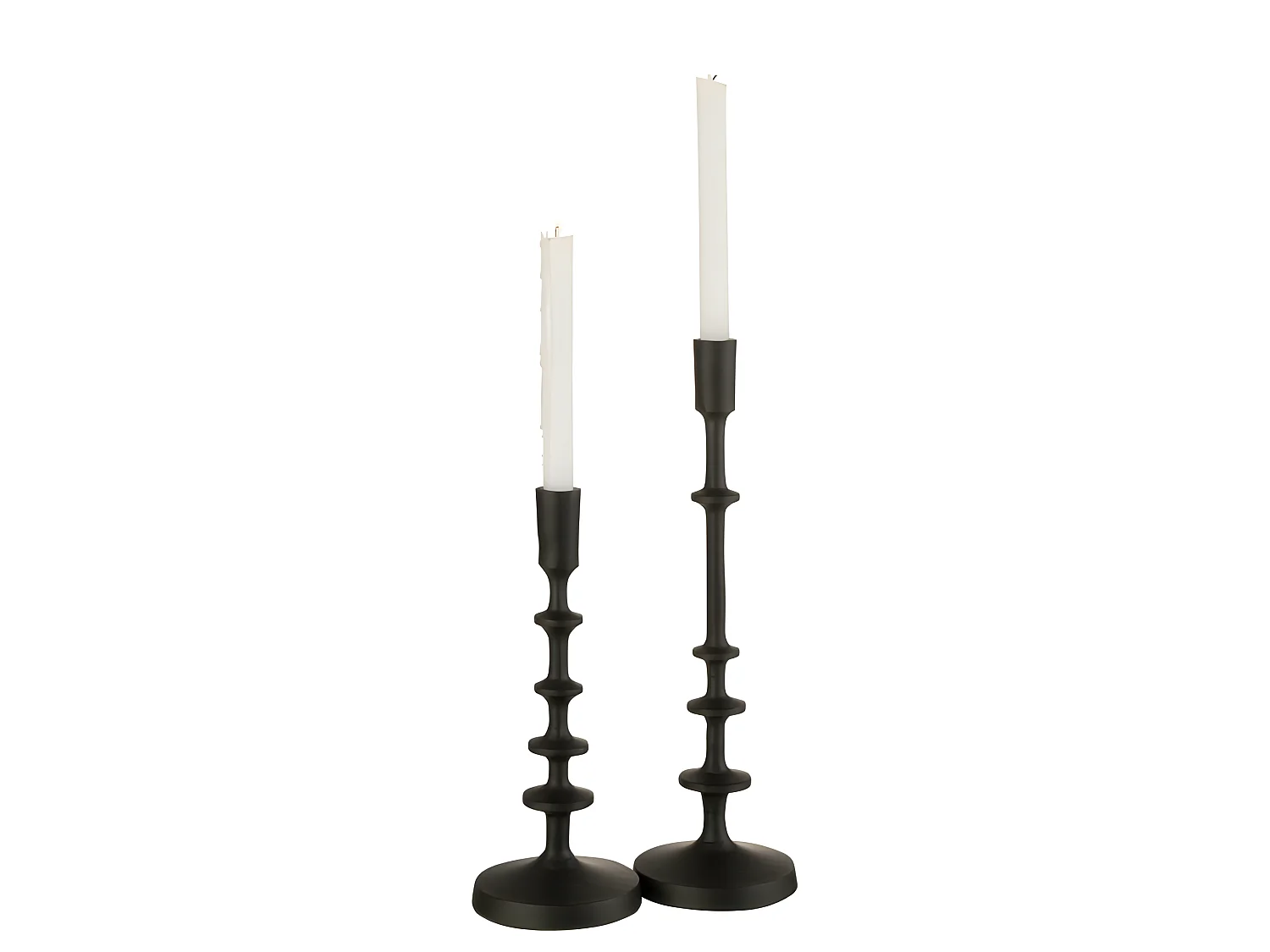 Lámpara de araña de 1 vela de aluminio negro 12x42cm