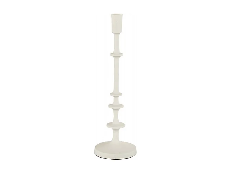 Chandelier 1 bougie en aluminium blanc H 42 cm