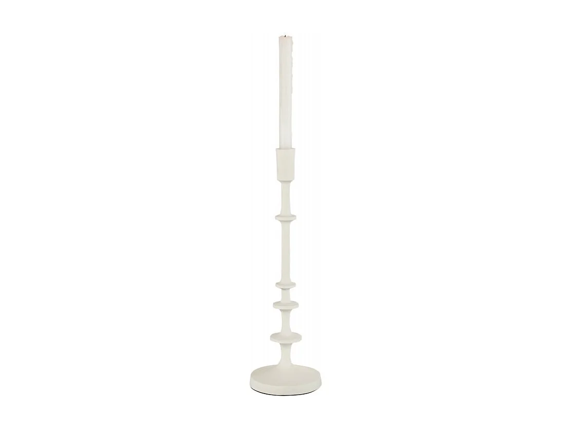 Chandelier 1 bougie en aluminium blanc H 42 cm