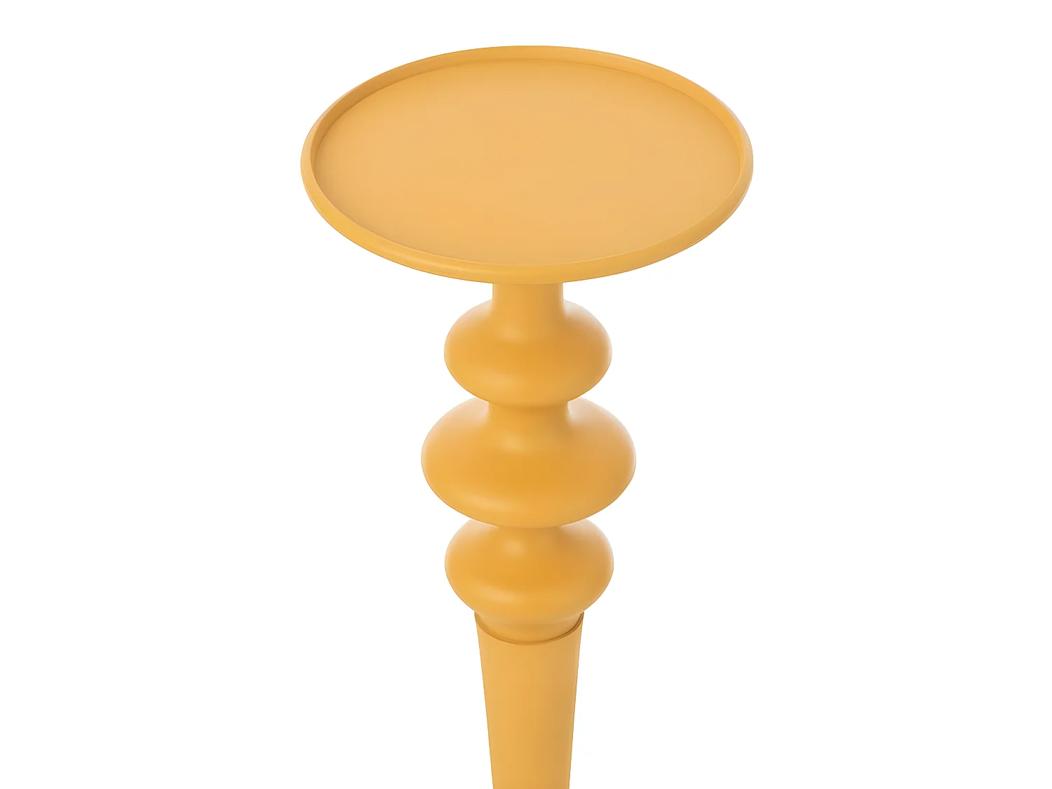 Portacandela in alluminio ocra 24x24x84cm