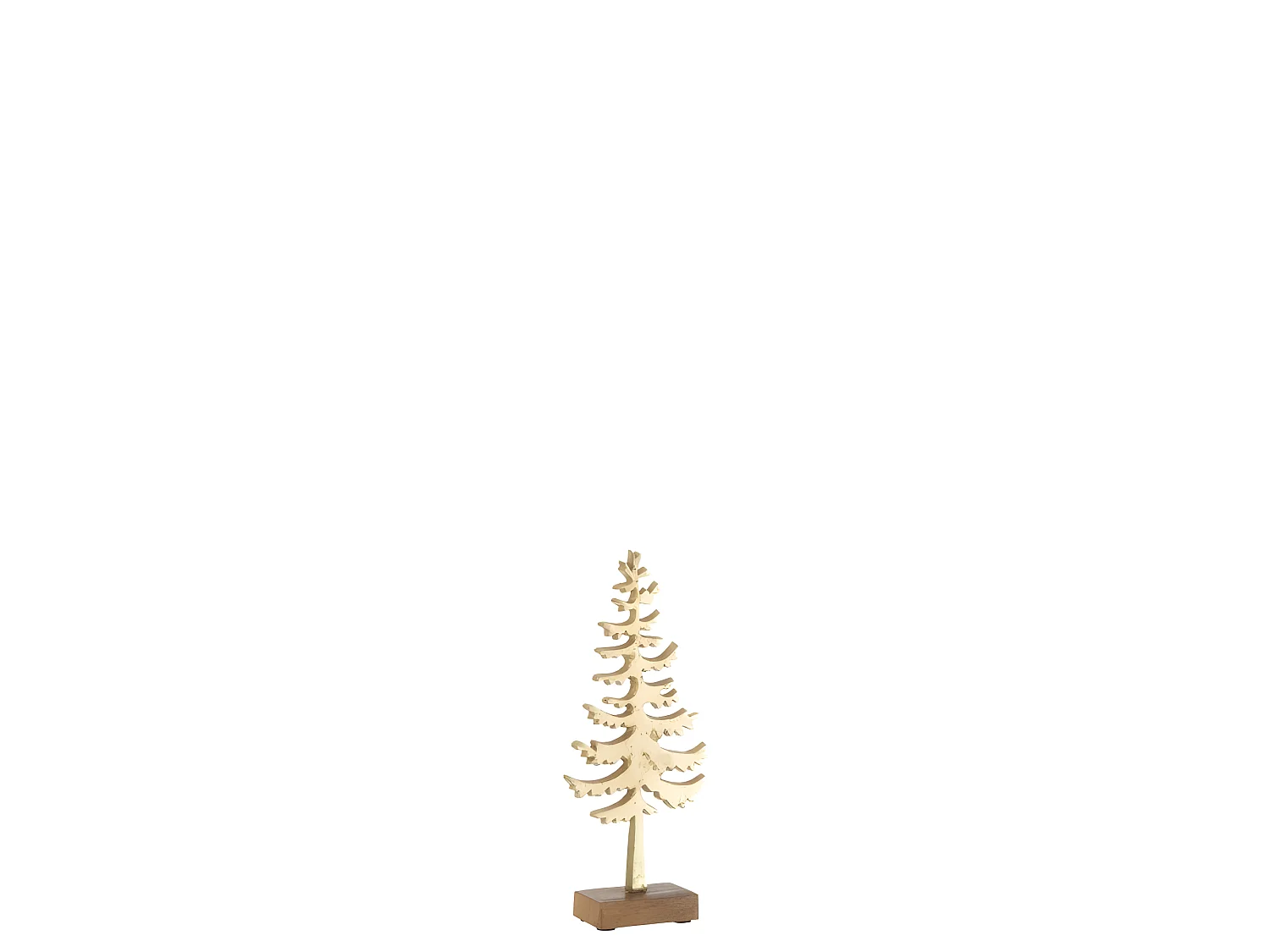 Albero di Natale decorativo in alluminio dorato 11x5x26 cm