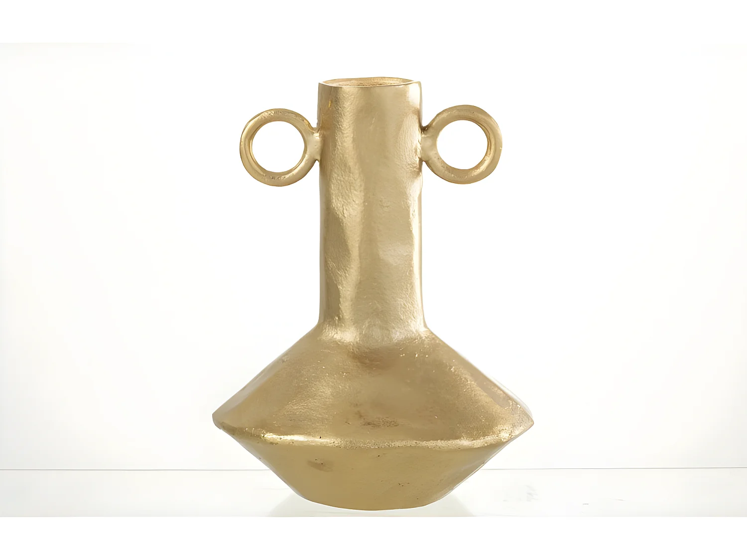 Jarrón de aluminio dorado 23x21x29 cm