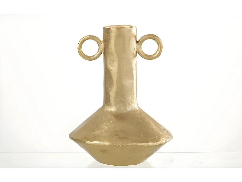 Jarrón de aluminio dorado 23x21x29 cm