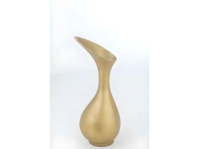 Jarrón de Aluminio Dorado 25x235x60cm