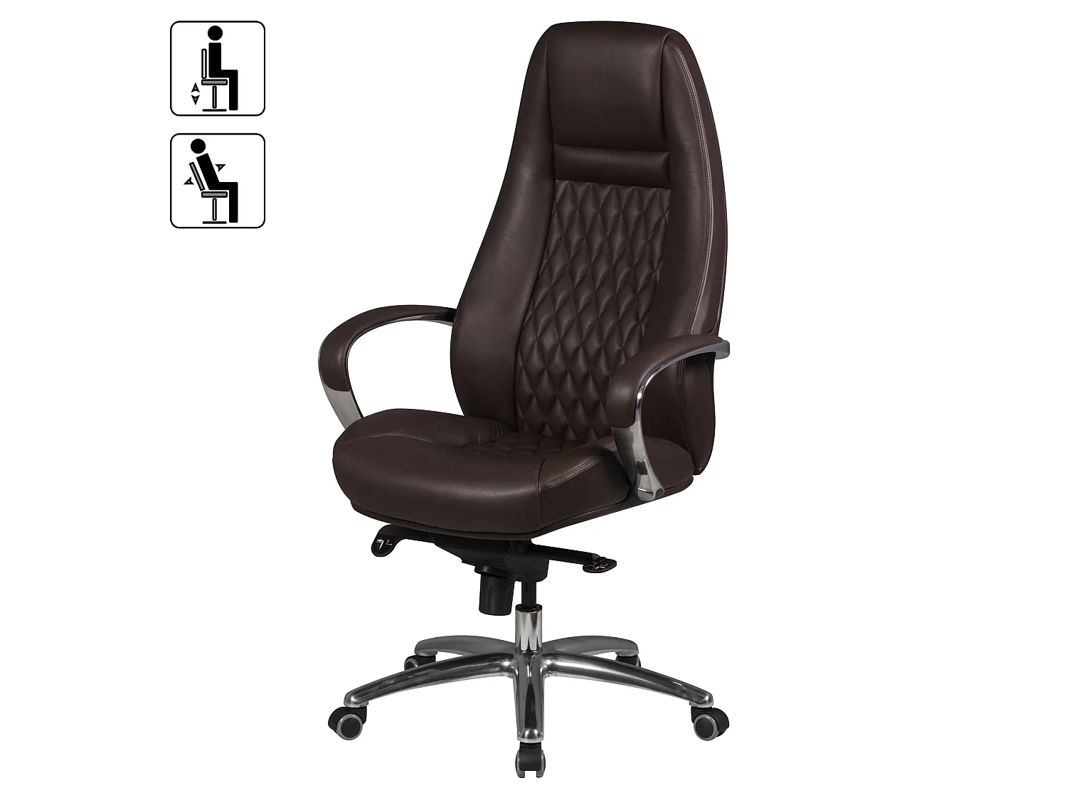 Bürostuhl Echtleder Schreibtischstuhl ergonomisch Chefsessel Drehstuhl