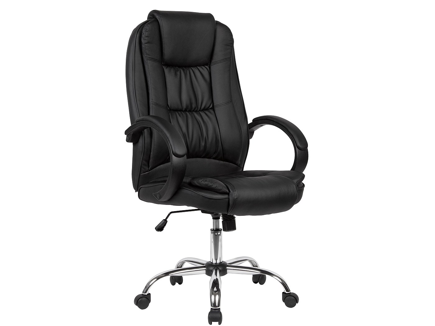 Design Bürostuhl Echt Leder mit Armlehnen Schreibtischstuhl gepolstert ...