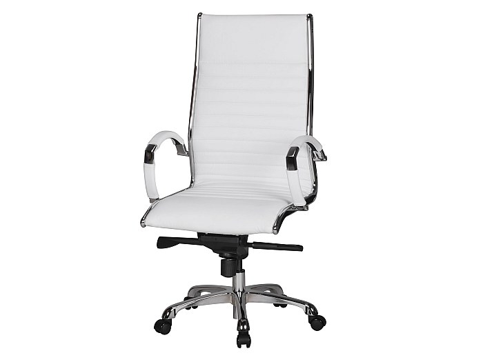 Design Bürostuhl Echt Leder mit Armlehnen Chefsessel gepolstert ...