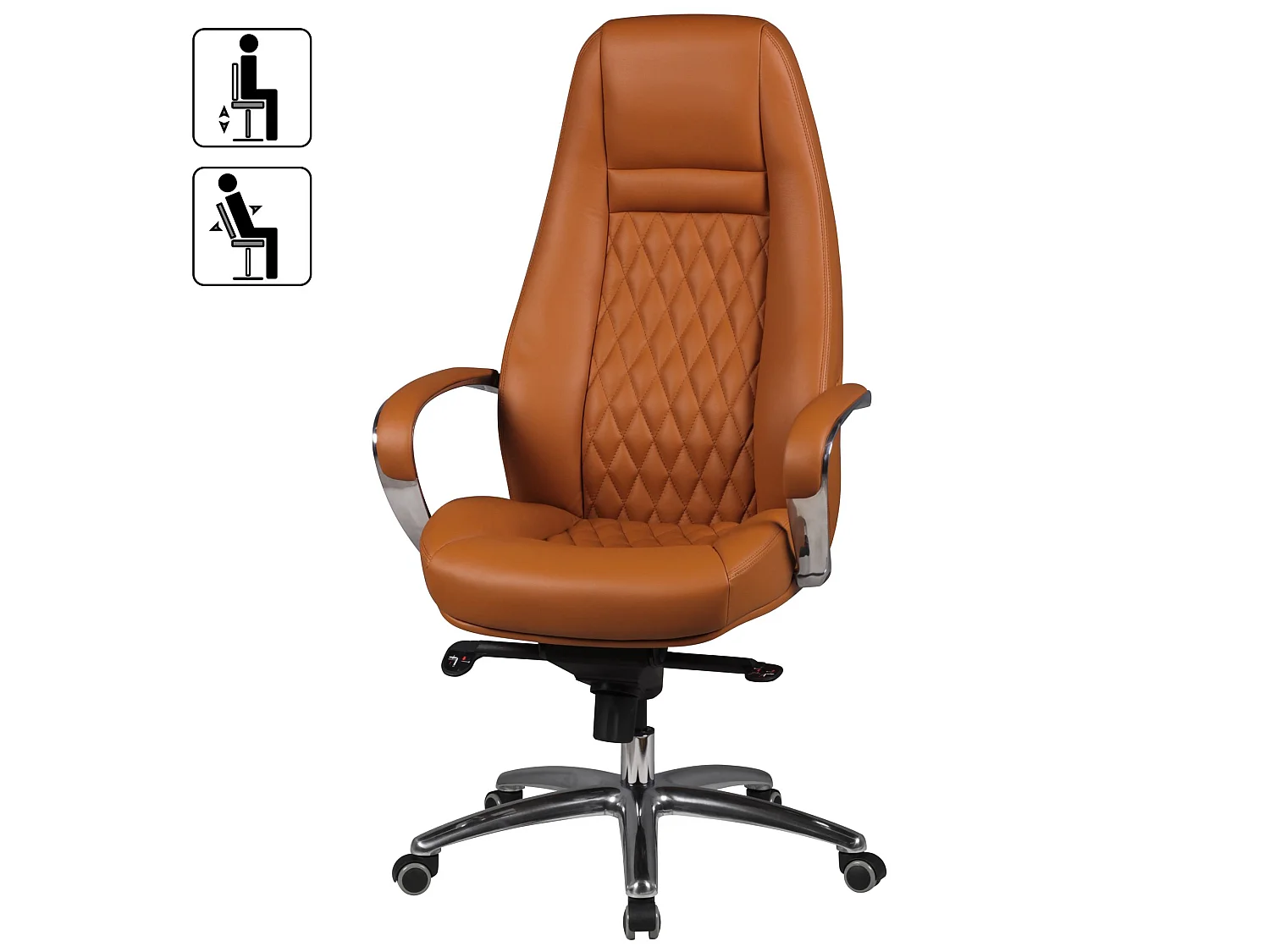 Bürostuhl Echtleder Schreibtischstuhl ergonomisch Chefsessel Drehstuhl