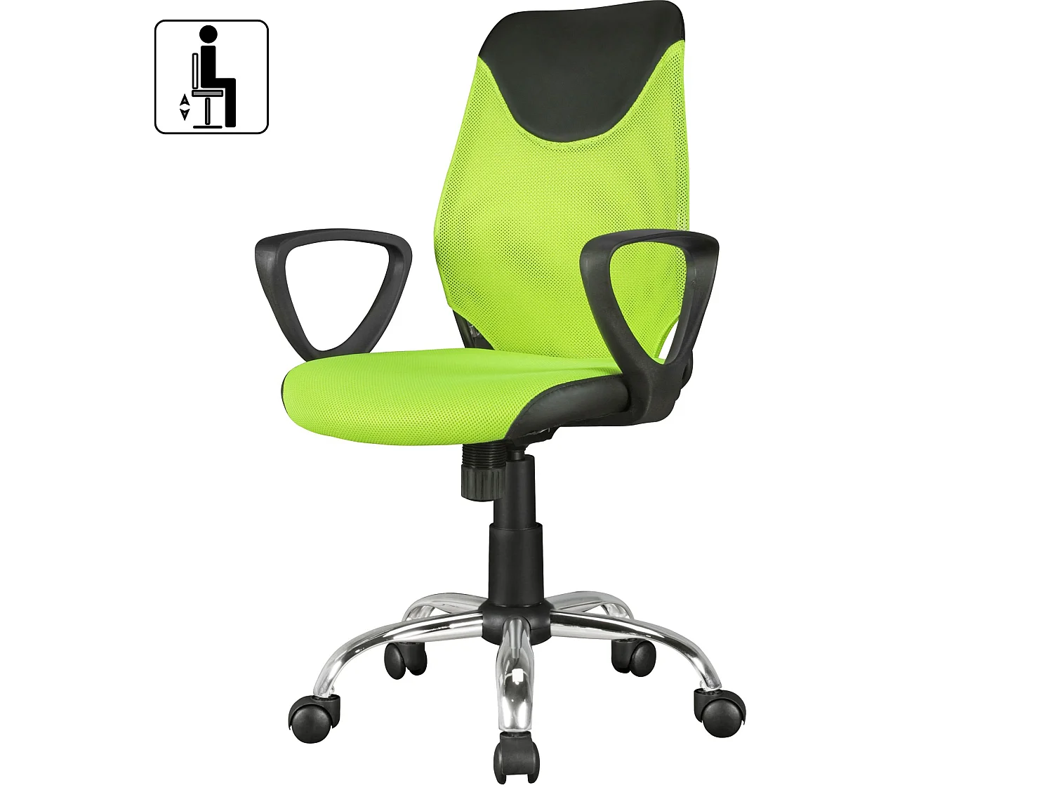 Schreibtischstuhl  Stoff Schwarz Drehstuhl Armlehne Büro Sessel Bürostuhl