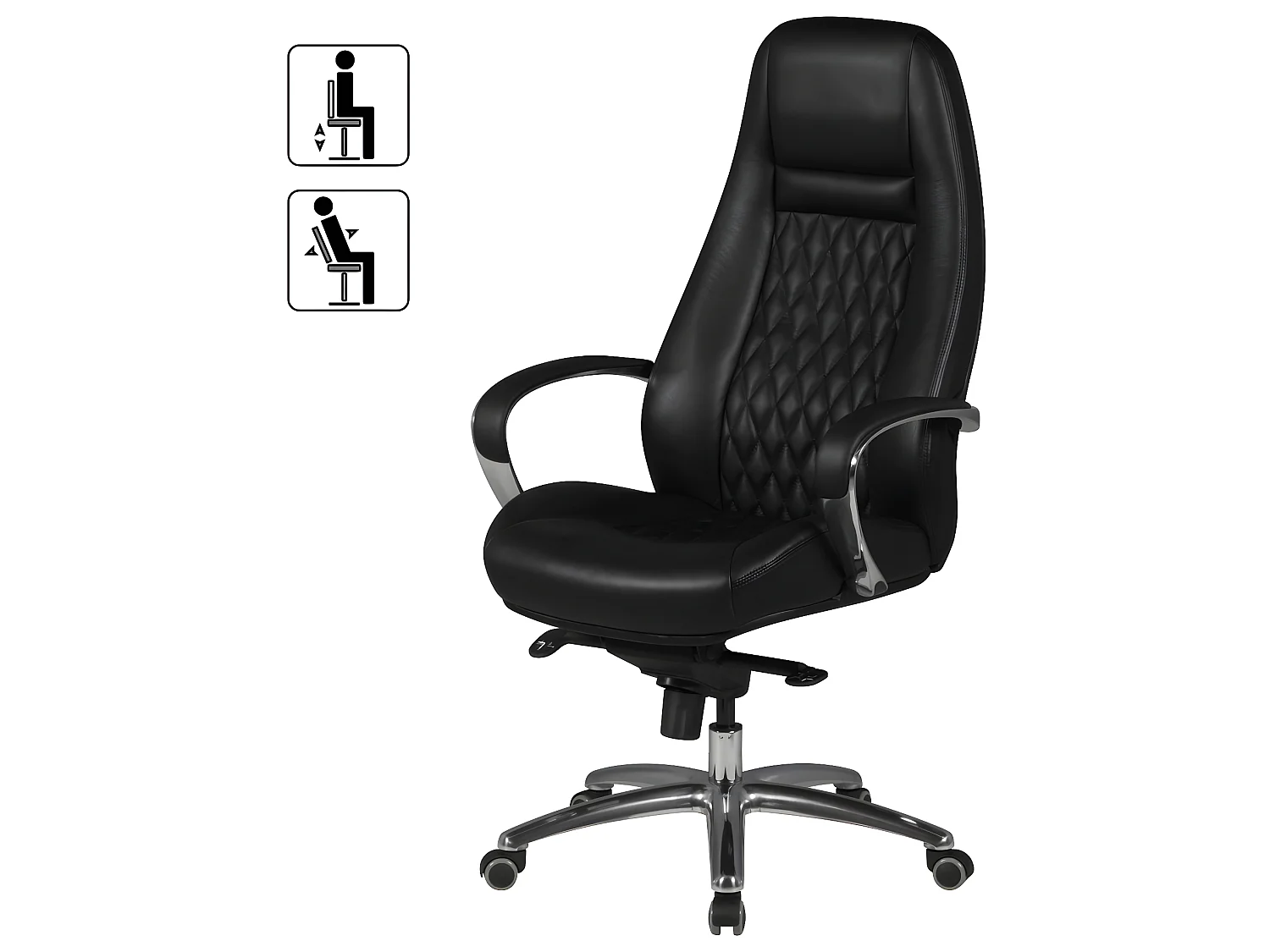 Bürostuhl Echtleder Schreibtischstuhl ergonomisch Chefsessel Drehstuhl
