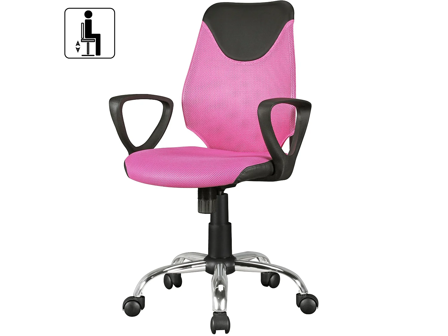 Chaise de bureau enfant Chaise pivotante Tissu Fauteuil Ergonomique