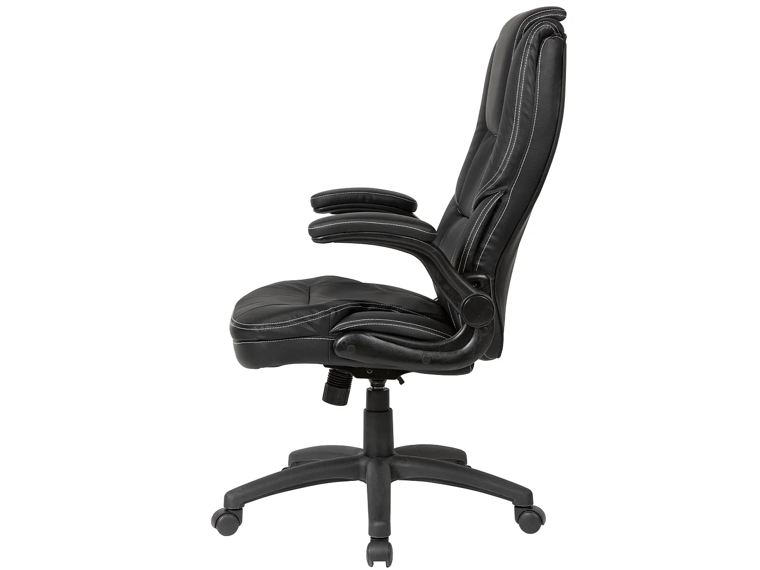 Design Bürostuhl Echt Leder mit Armlehnen Schreibtischstuhl gepolstert Drehstuhl