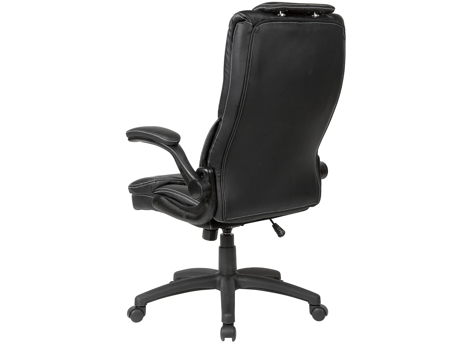 Design Bürostuhl Echt Leder mit Armlehnen Schreibtischstuhl gepolstert Drehstuhl