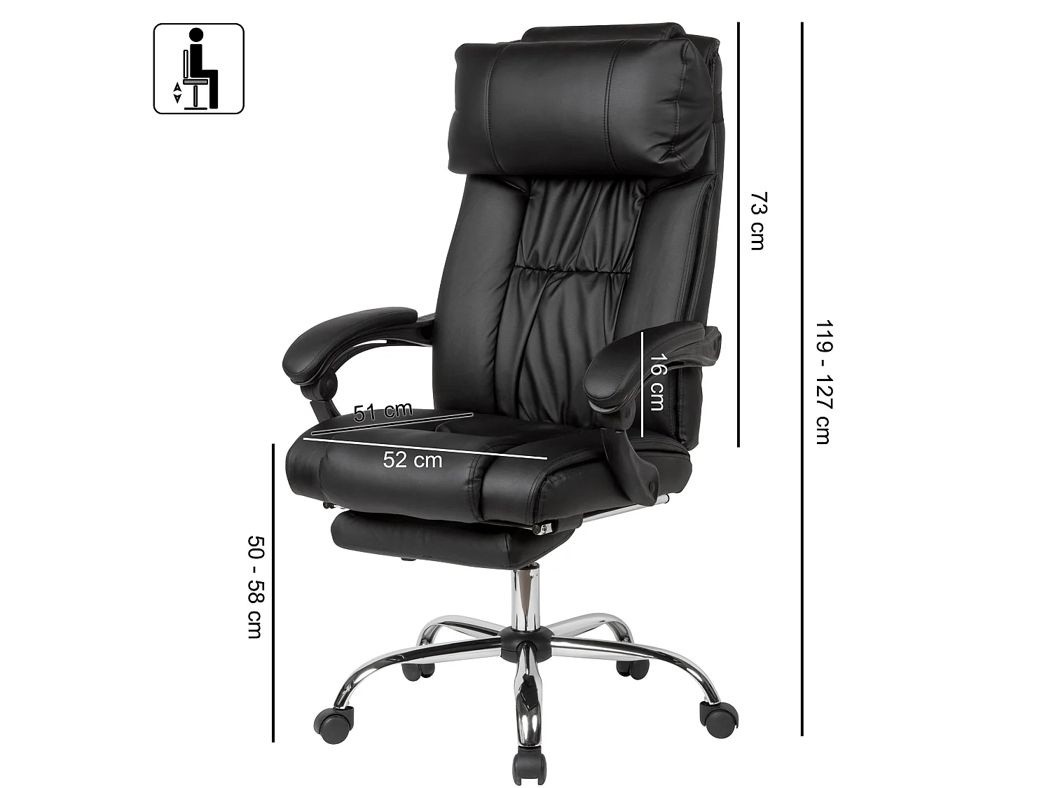 chaise pivotante en tissu noir chaise de bureau chaise de bureau simili cuir 110 kg