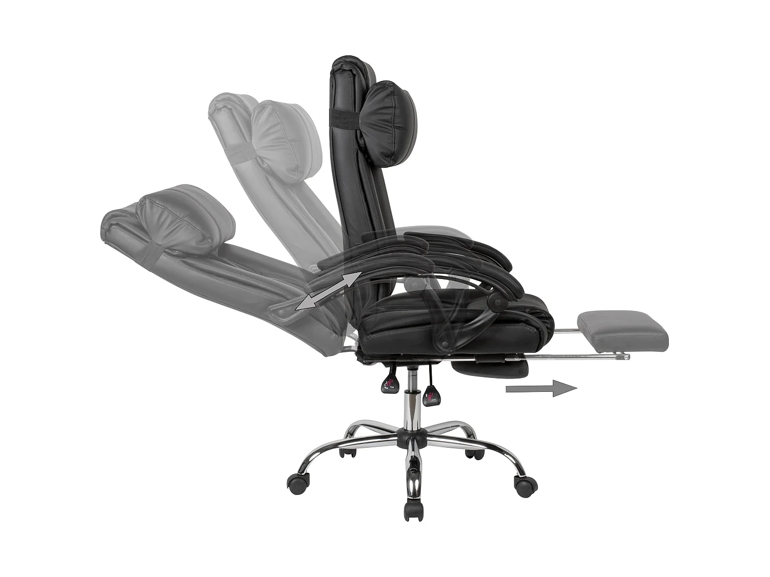 chaise pivotante en tissu noir chaise de bureau chaise de bureau simili cuir 110 kg