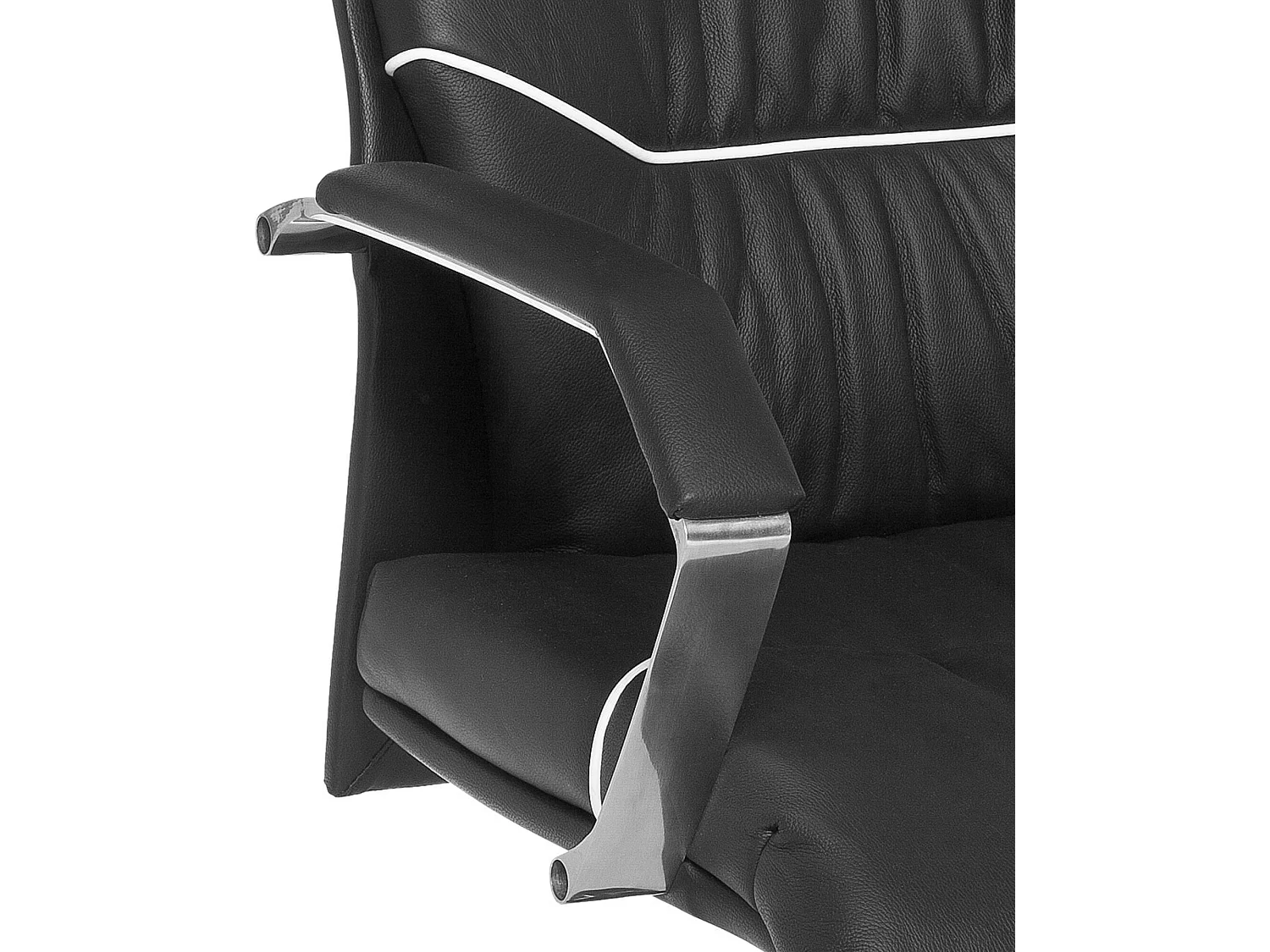 Poltrona direzionale XXL in vera pelle nera, sedia da ufficio girevole per scrivania