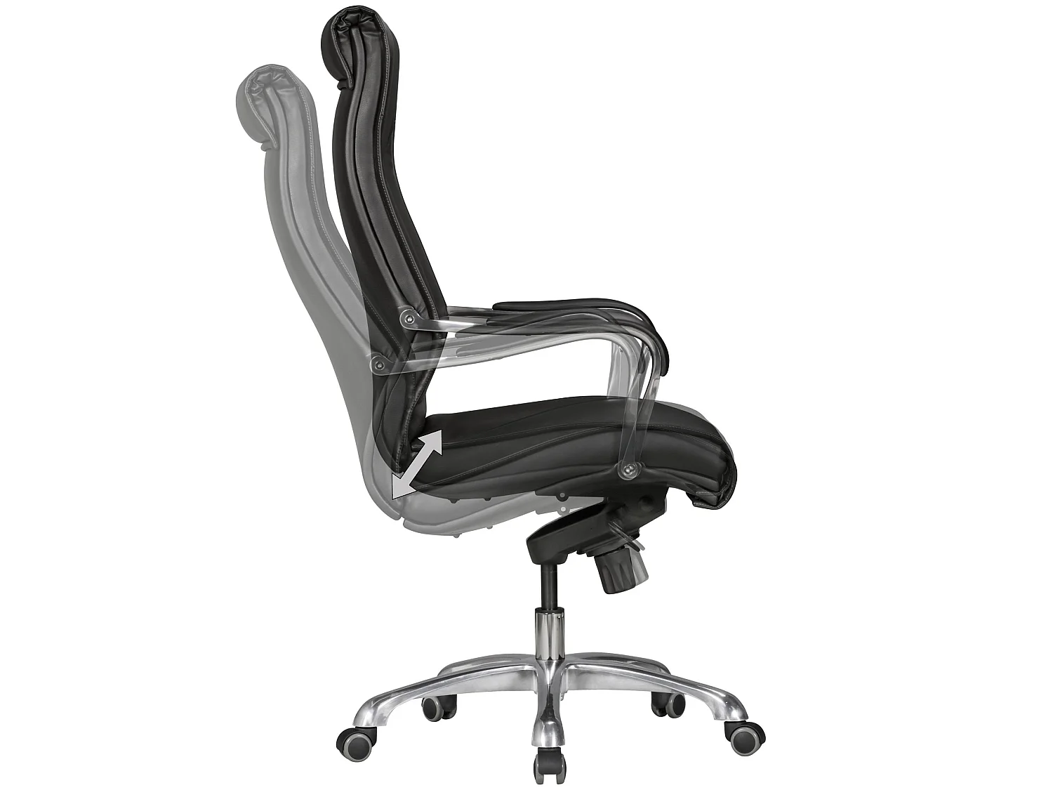 Bürostuhl Ergonomisch Drehstuhl Stoff Schwarz Chefsessel Kopfstütze Büro Sessel