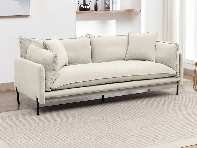 Sofa 3-Sitzer - Stoff - Beige - CORFINO